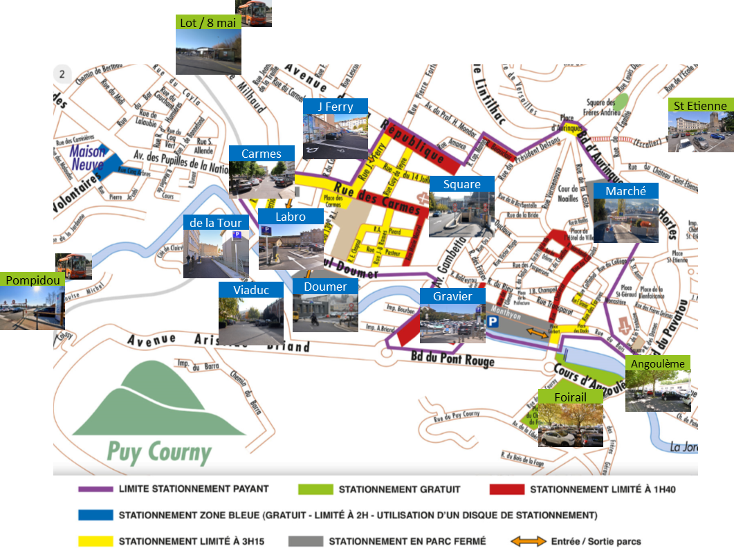 Commerces Aurillac vous pr?sente la liste des parking d'Aurillac